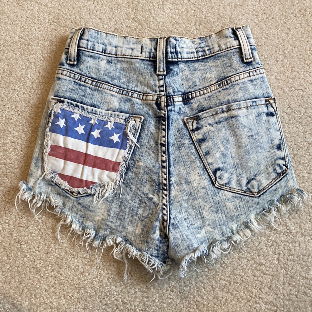 EUC acid wash jean shorts